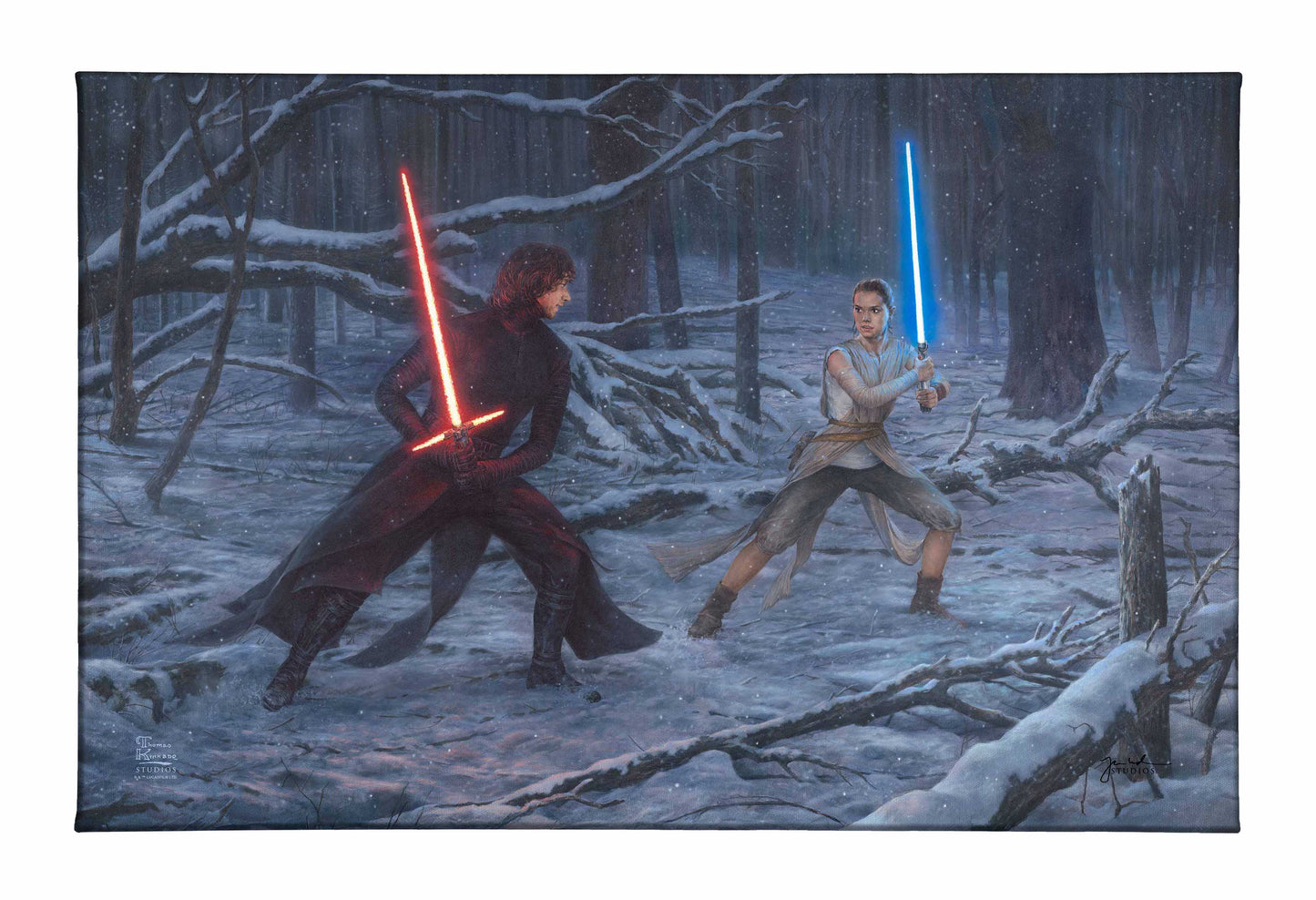 The Duel: Rey™ vs. Ren - 16" x 24" Premier Wraps