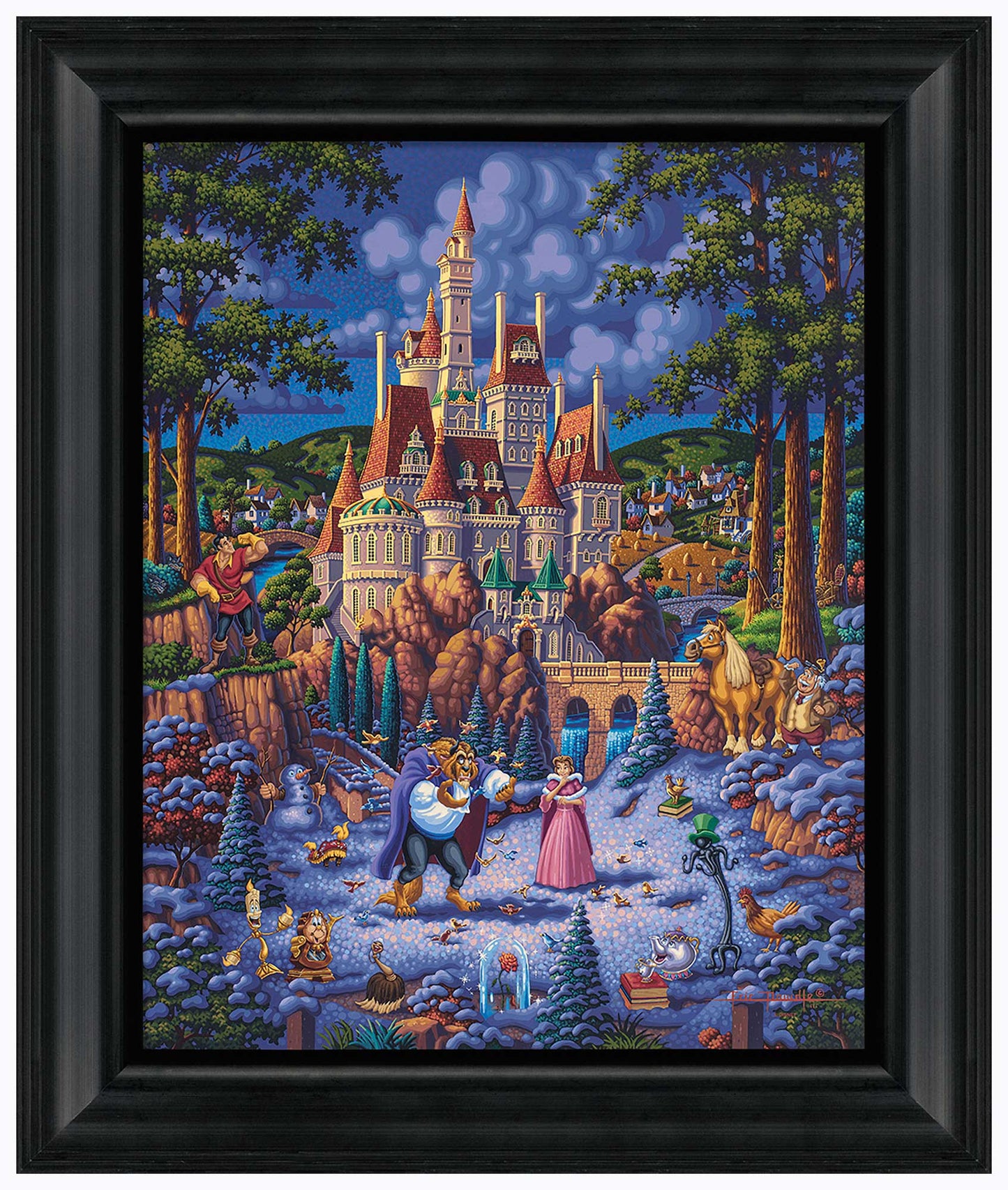 Beauty and the Beast Finding Love - 19" x 22.5" Framed Canvas Prints 103328