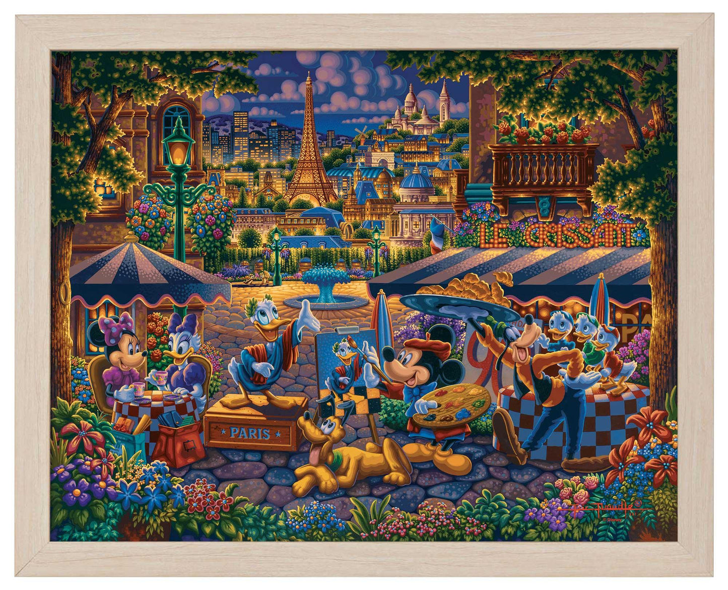 Mickey and Friends Painting in Paris - Standard Art Prints - Art Of Entertainment