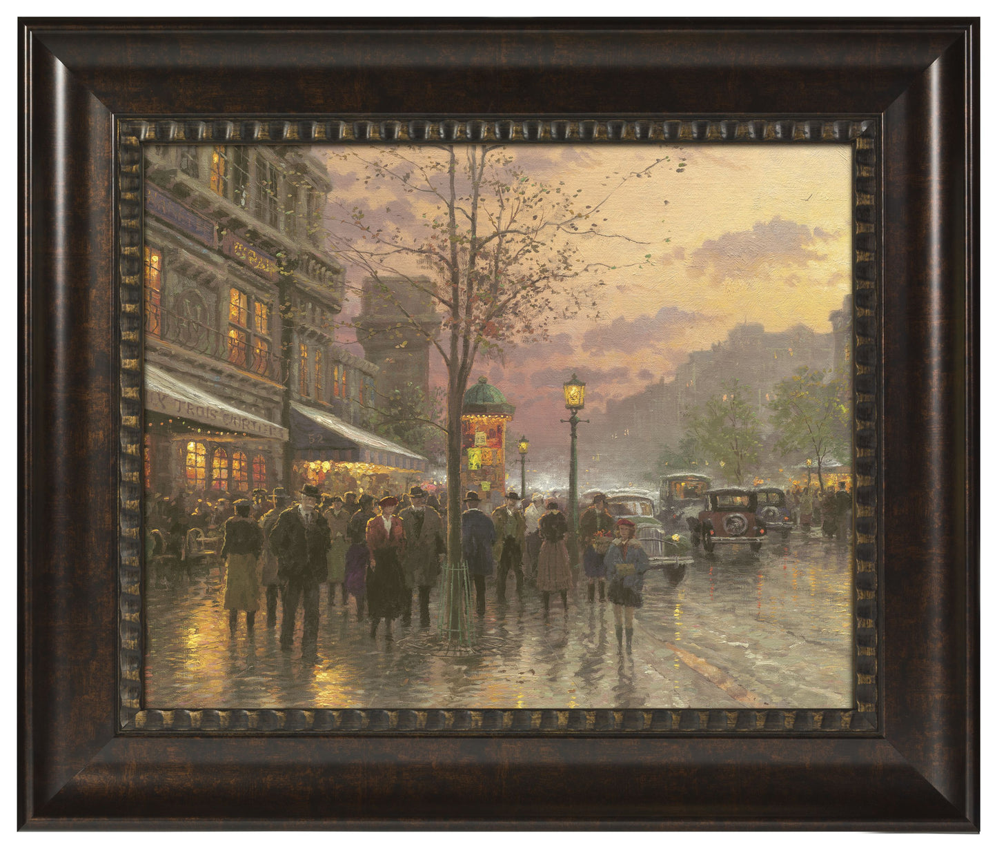 Boulevard Lights, Paris - 16" x 20" Brushstroke Vignette