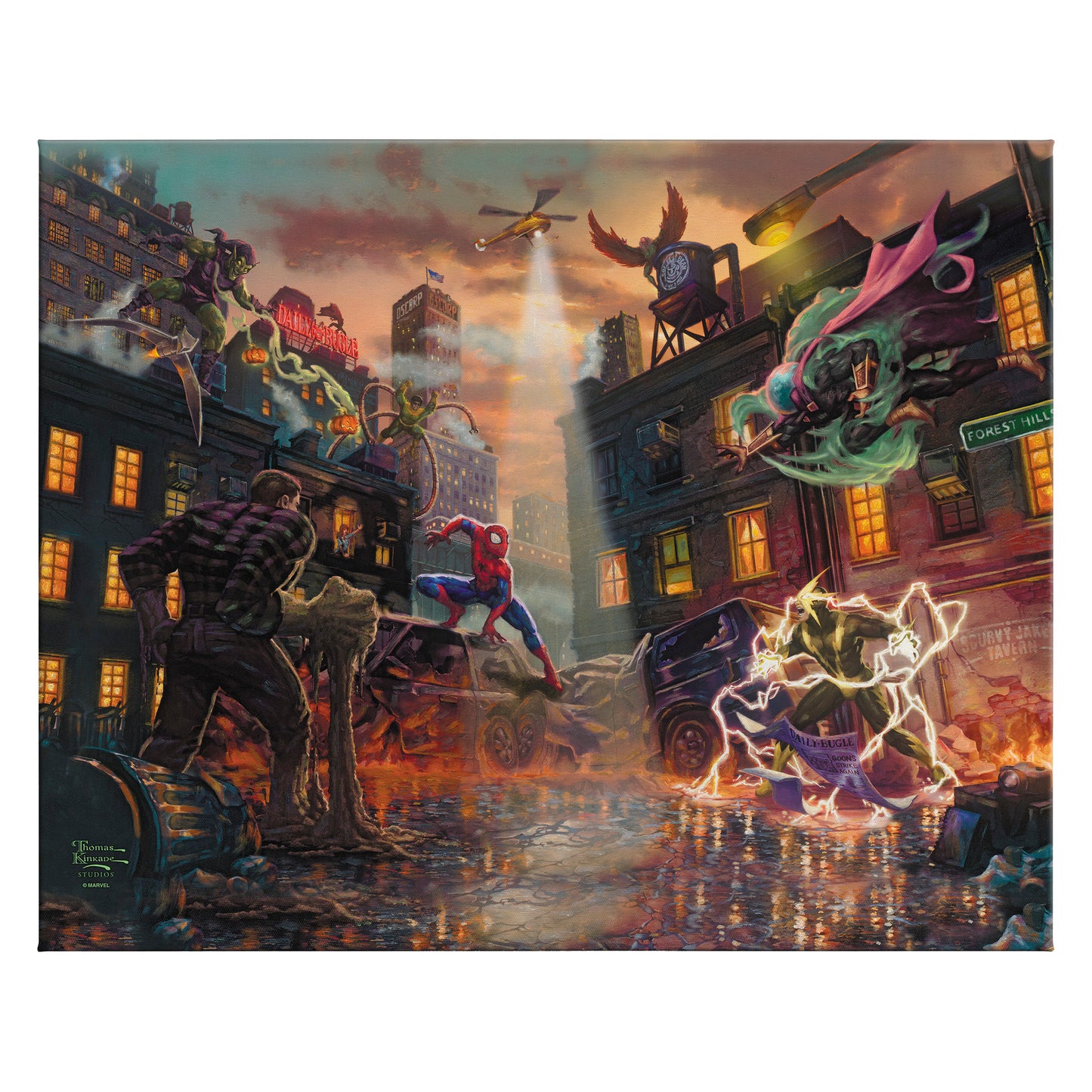 Spider-Man vs. the Sinister Six - 24" x 30" Gallery Wrapped Canvas