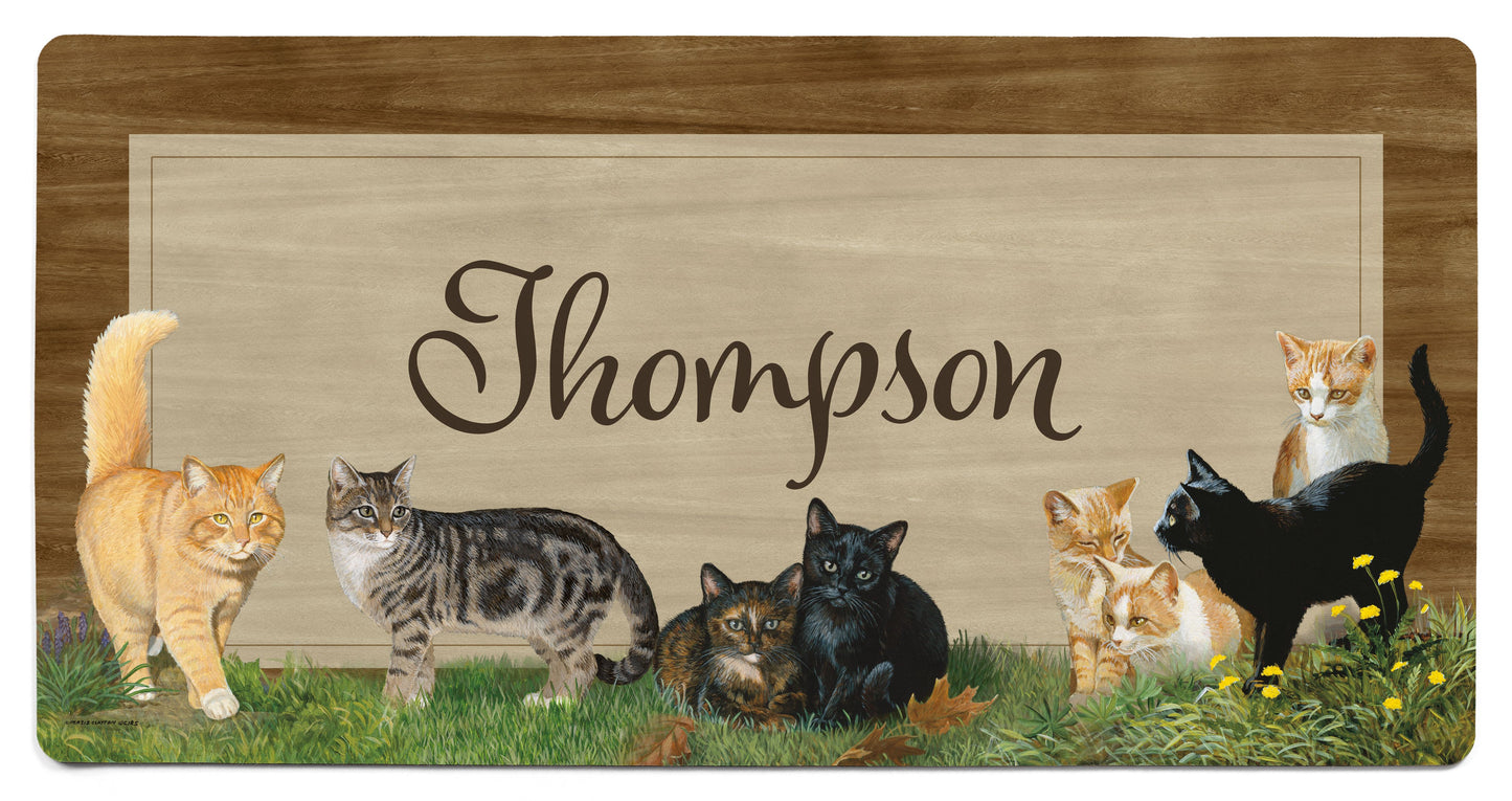 Hole in the Wall Gang-Kittens - 2' x 4' Personalized Floor Mat