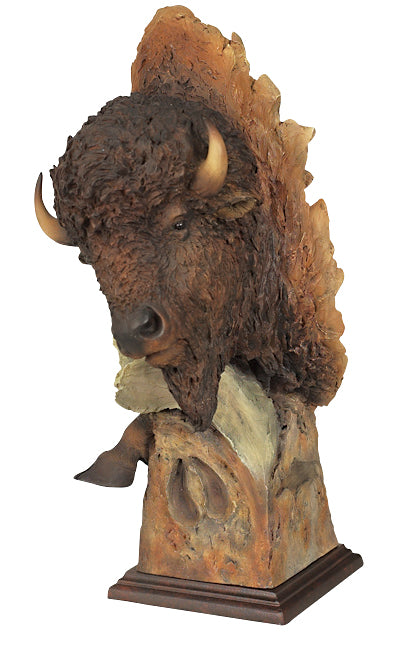 Dust & Thunder Bison Bust - Sculpture
