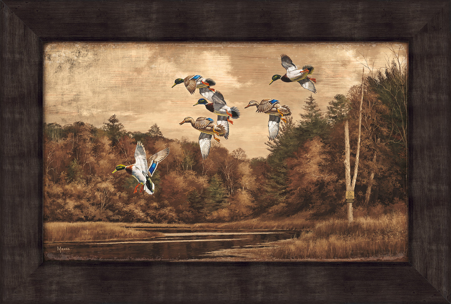 Backwater Mallard - 18" x30" Wood Sign
