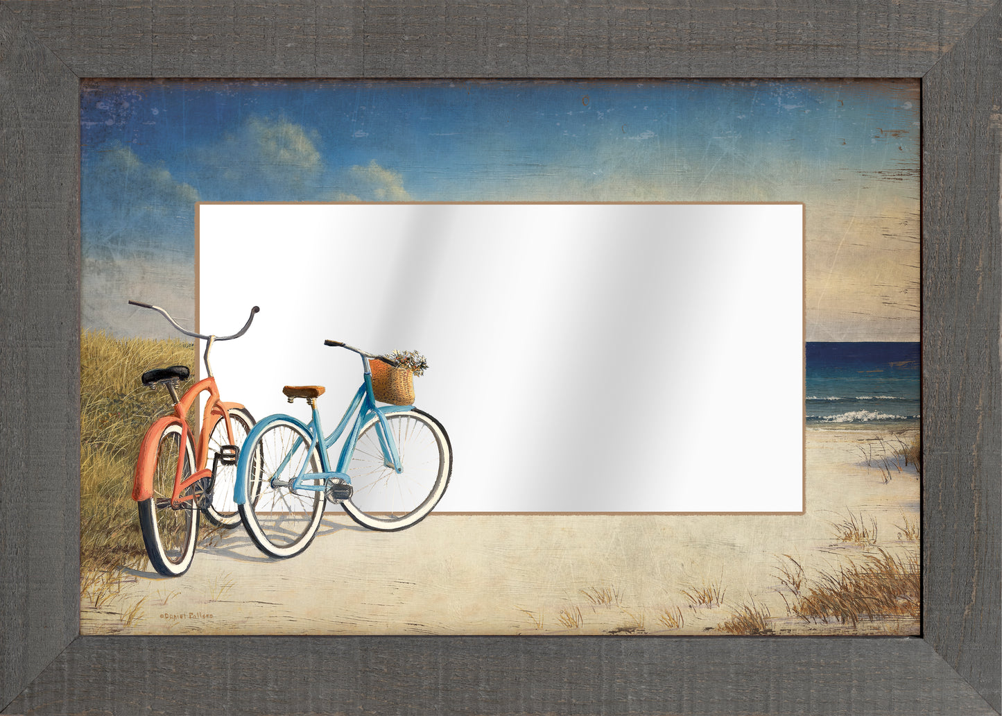 Hampton Beach Bikes - 16" x 24" Framed Mirror