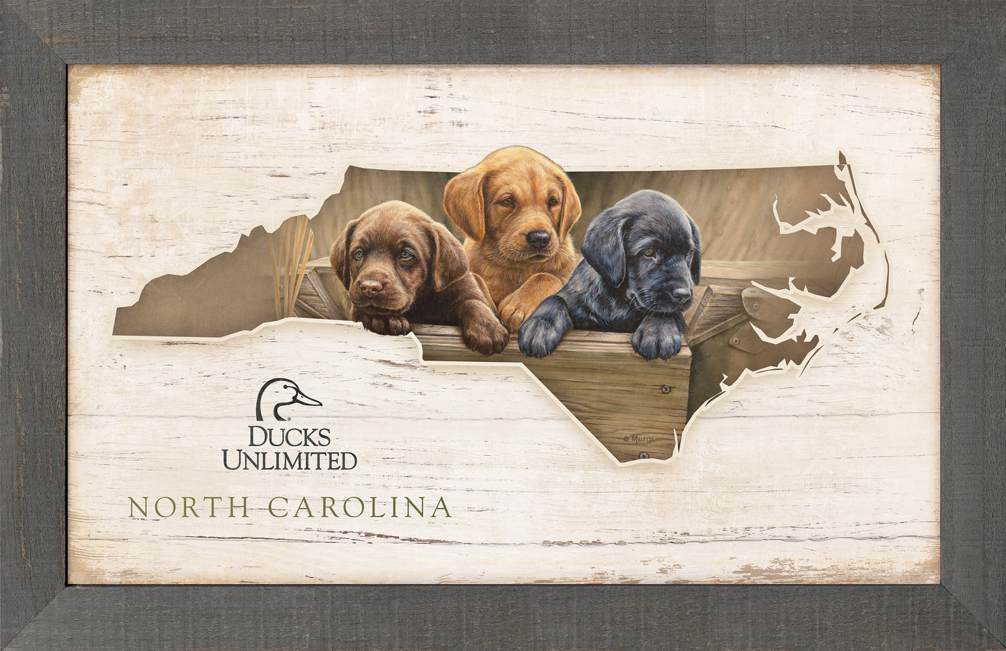 All Hands on Deck - 18" x 30" Wood Sign (Customize State)