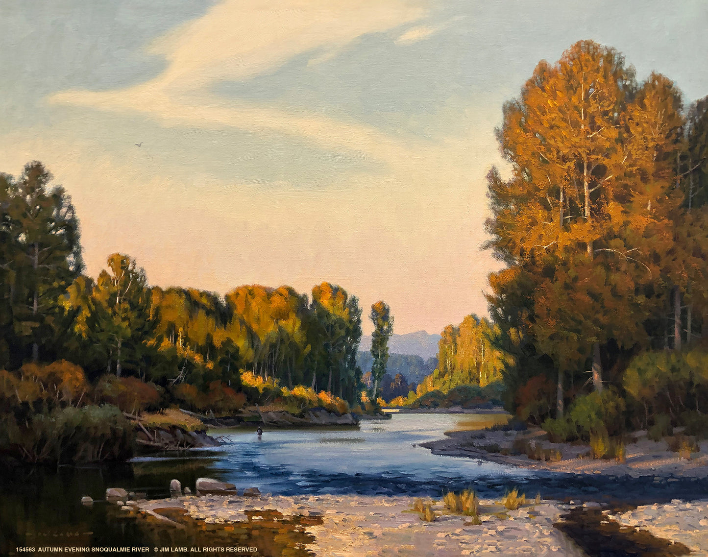 Autumn Evening Snoqualmie River - Art Prints