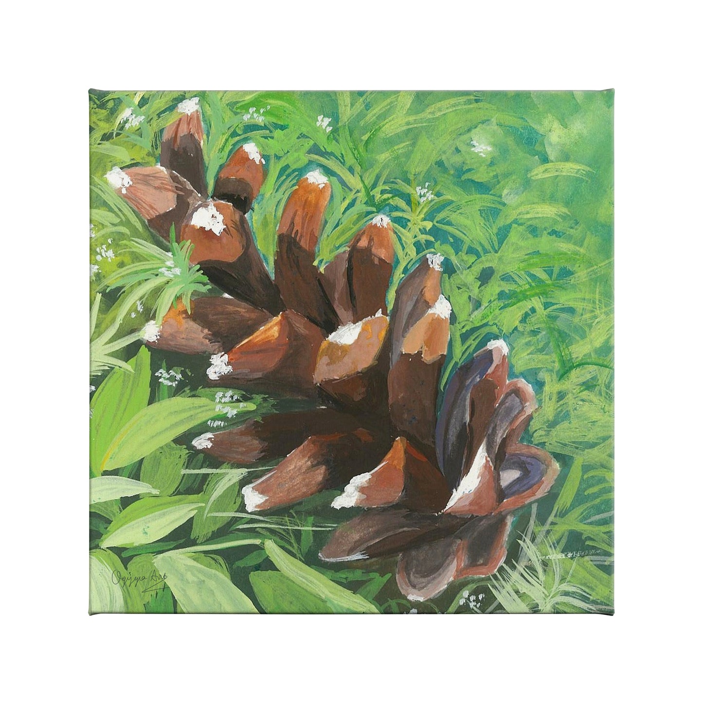 Pine Cone - 14" x 14" Gallery Wrapped Canvas