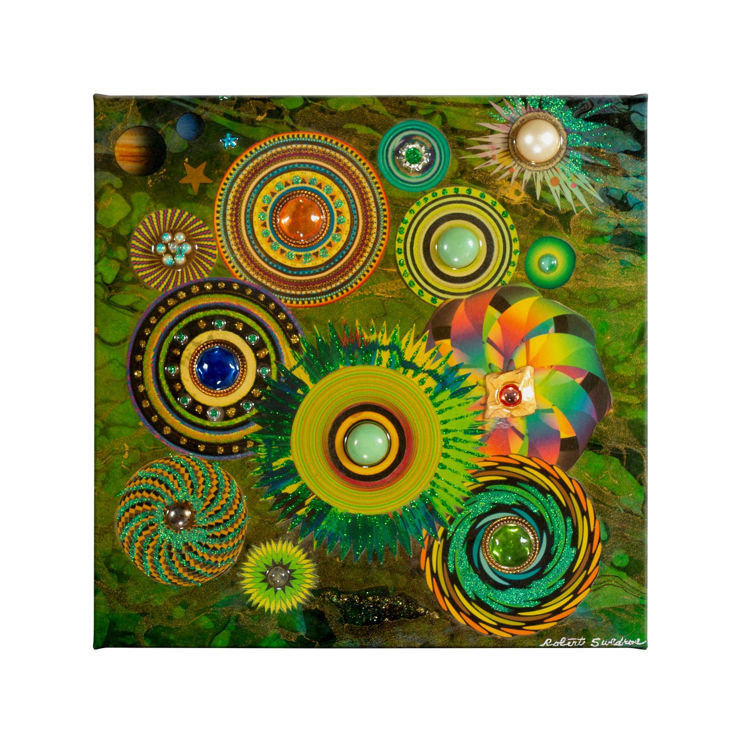 Cosmic Energy - 14" x 14" Gallery Wrapped Canvas