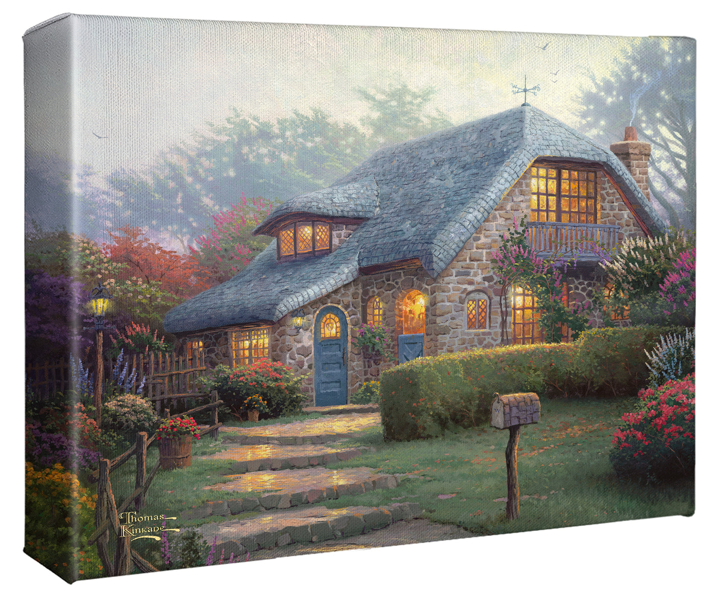 Lilac Cottage - 8" x 10" Gallery Wrapped Canvas