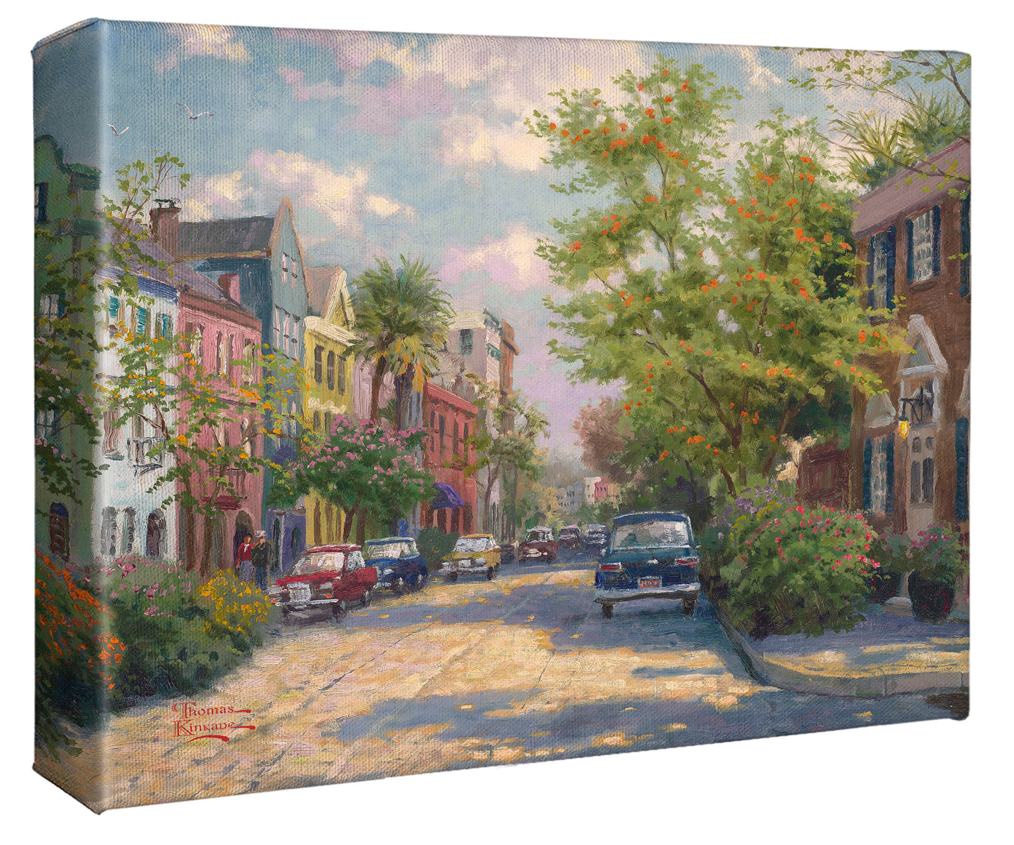 Rainbow Row, Charleston - 8" x 10" Gallery Wrapped Canvas