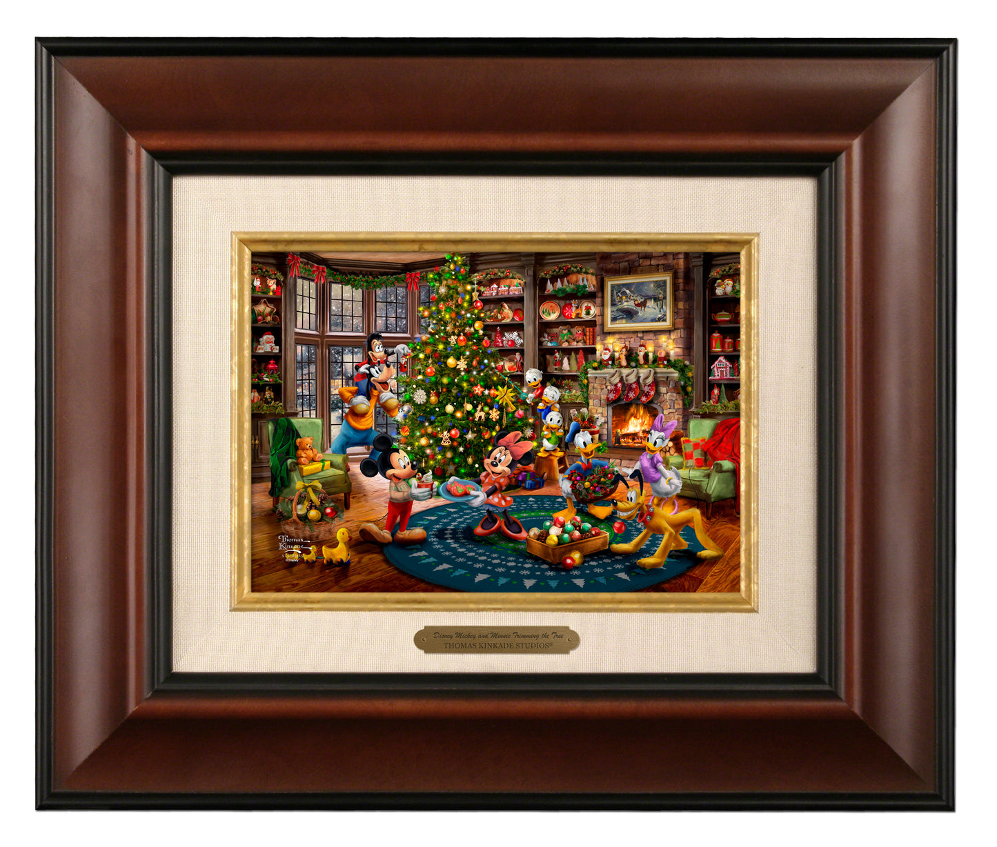 Disney Mickey and Minnie Trimming the Tree - Brushworks