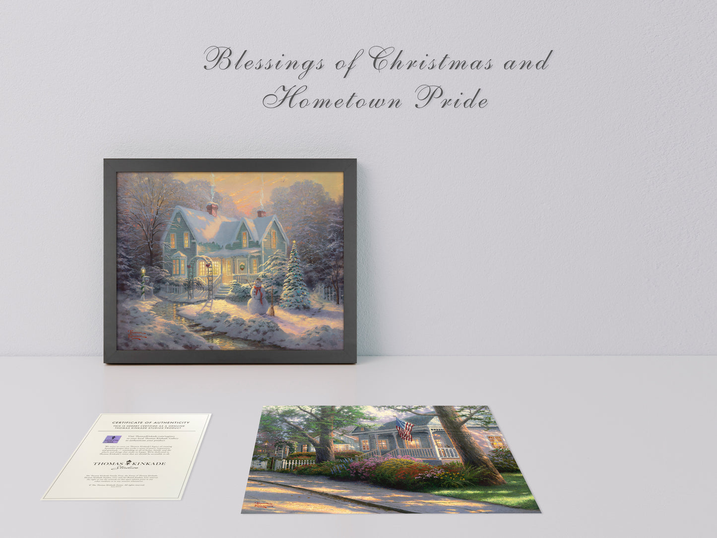 Blessings of Christmas and Hometown Pride - 11" x 14" Black Framed Art Print (2-IN-1)