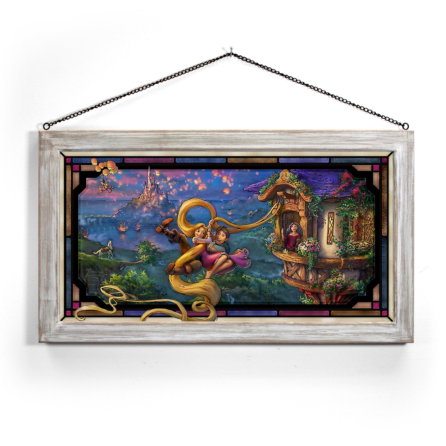Disney Tangled Up in Love - 13" x 23" Stained Glass Art
