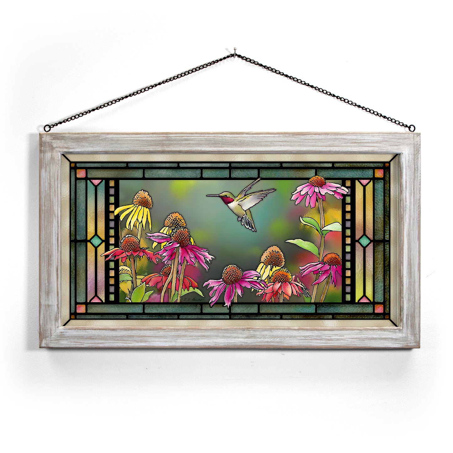 Framed birds and flowers
