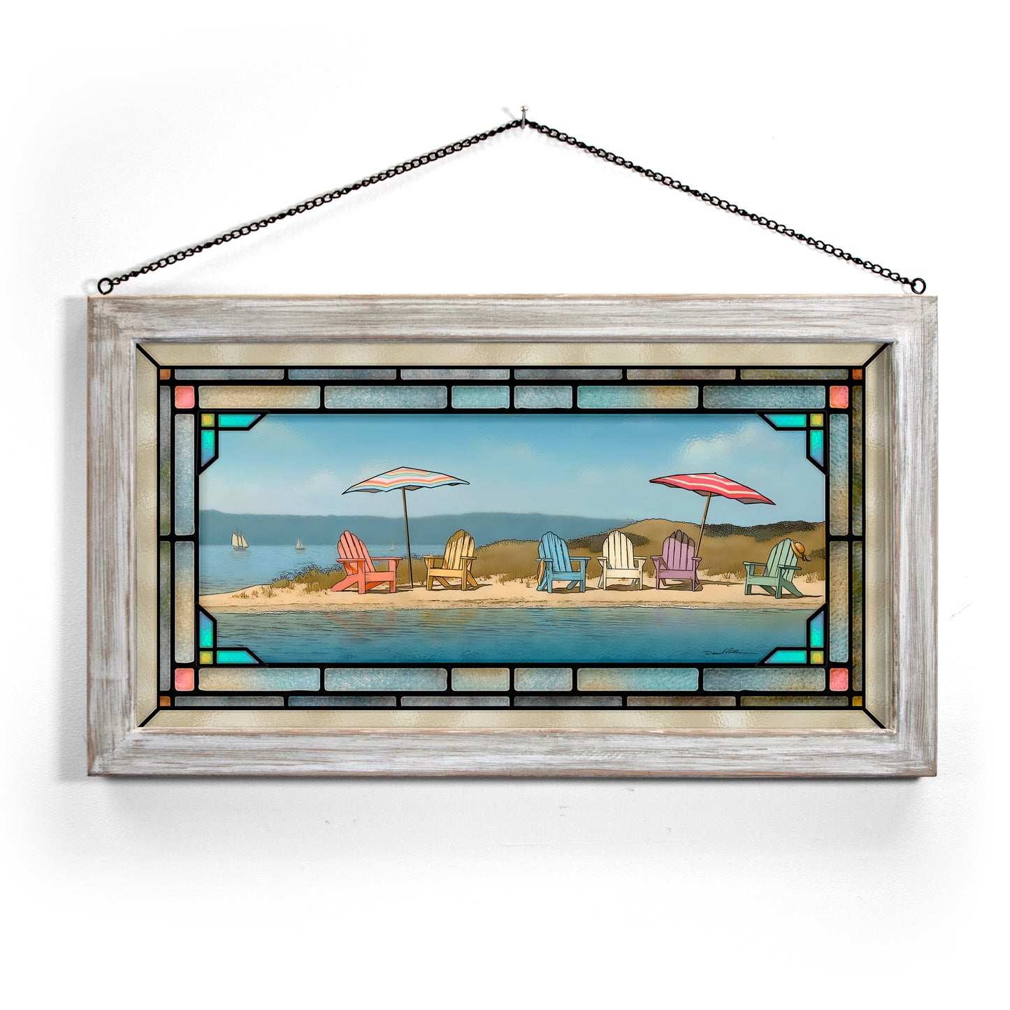 Summer Colors - 20" x 14" Stained Glass Art