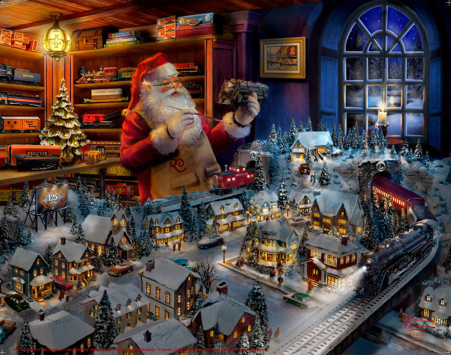 Santa's Final Touch - A Lionel Legacy - Art Prints