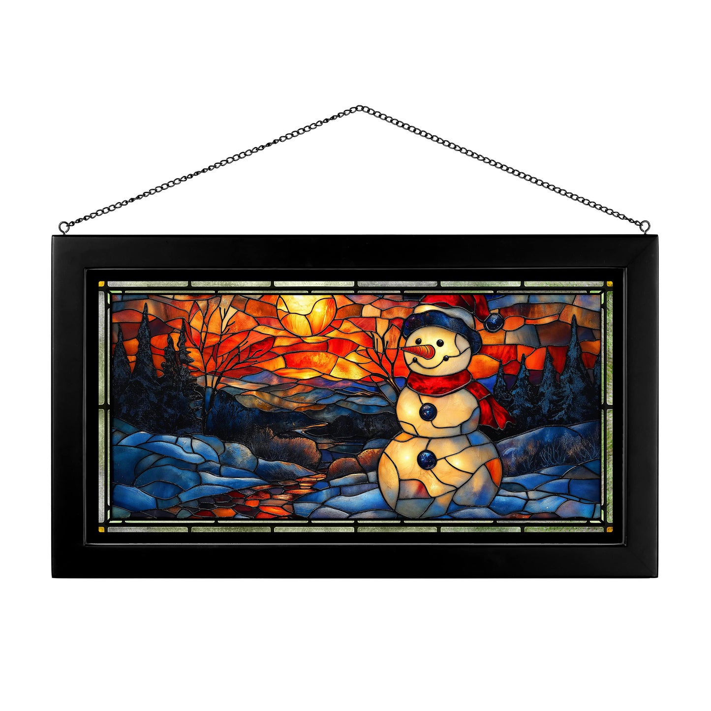 Carrot Nose at Dusk - 13" x 23" Stained Glass Art