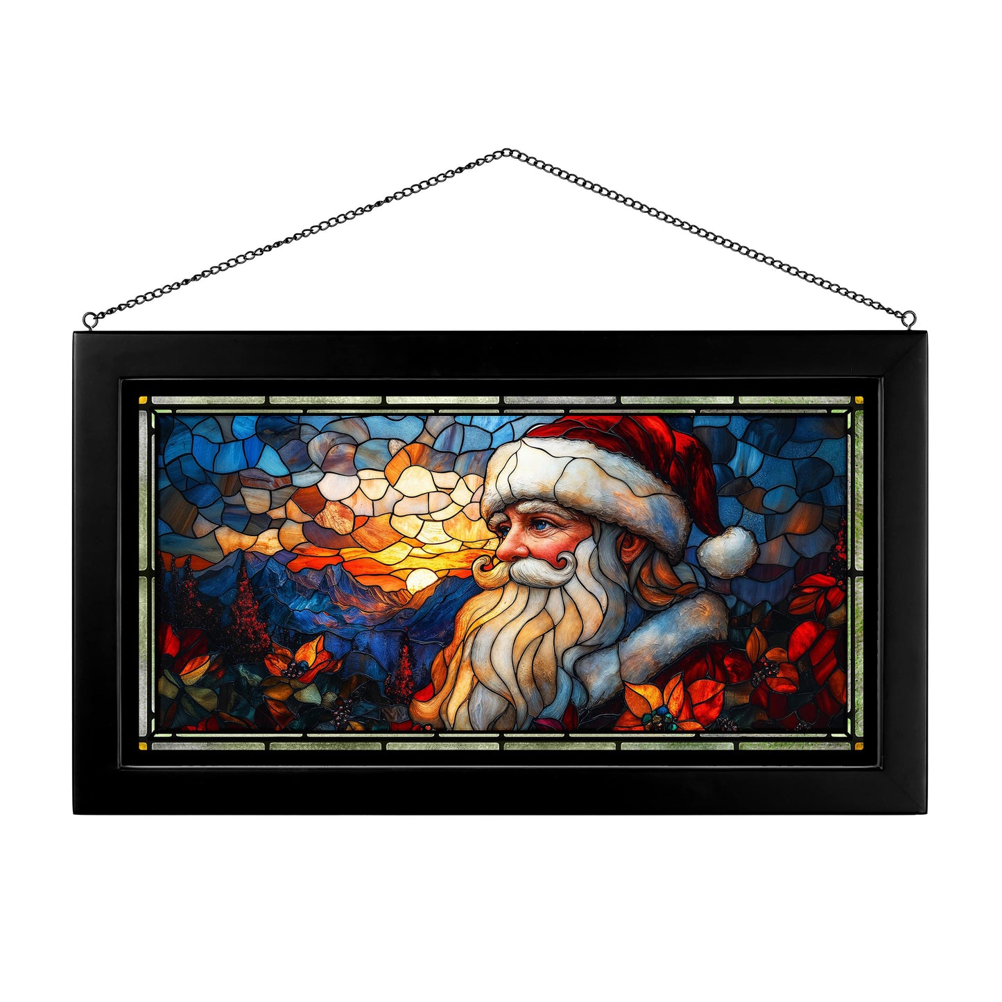 Jolly Reflections - 13" x 23" Stained Glass Art