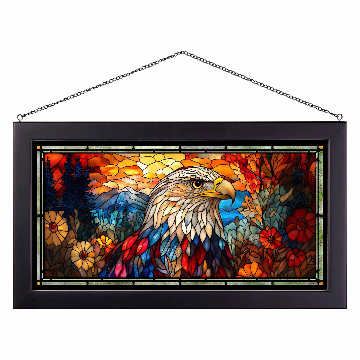 Freedom's Flight - 13" x 23" Stained Glass Art