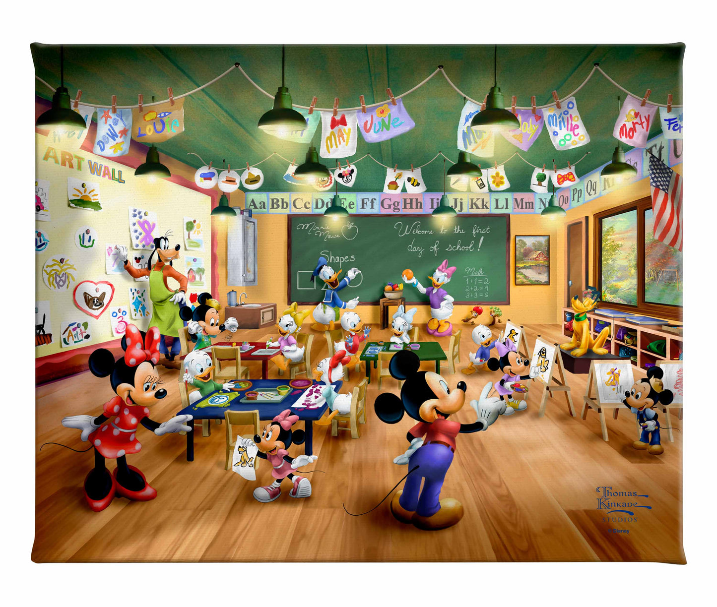 Disney Mickey and Minnie Schoolhouse 8" x 10" - Gallery Wrapped Canvas