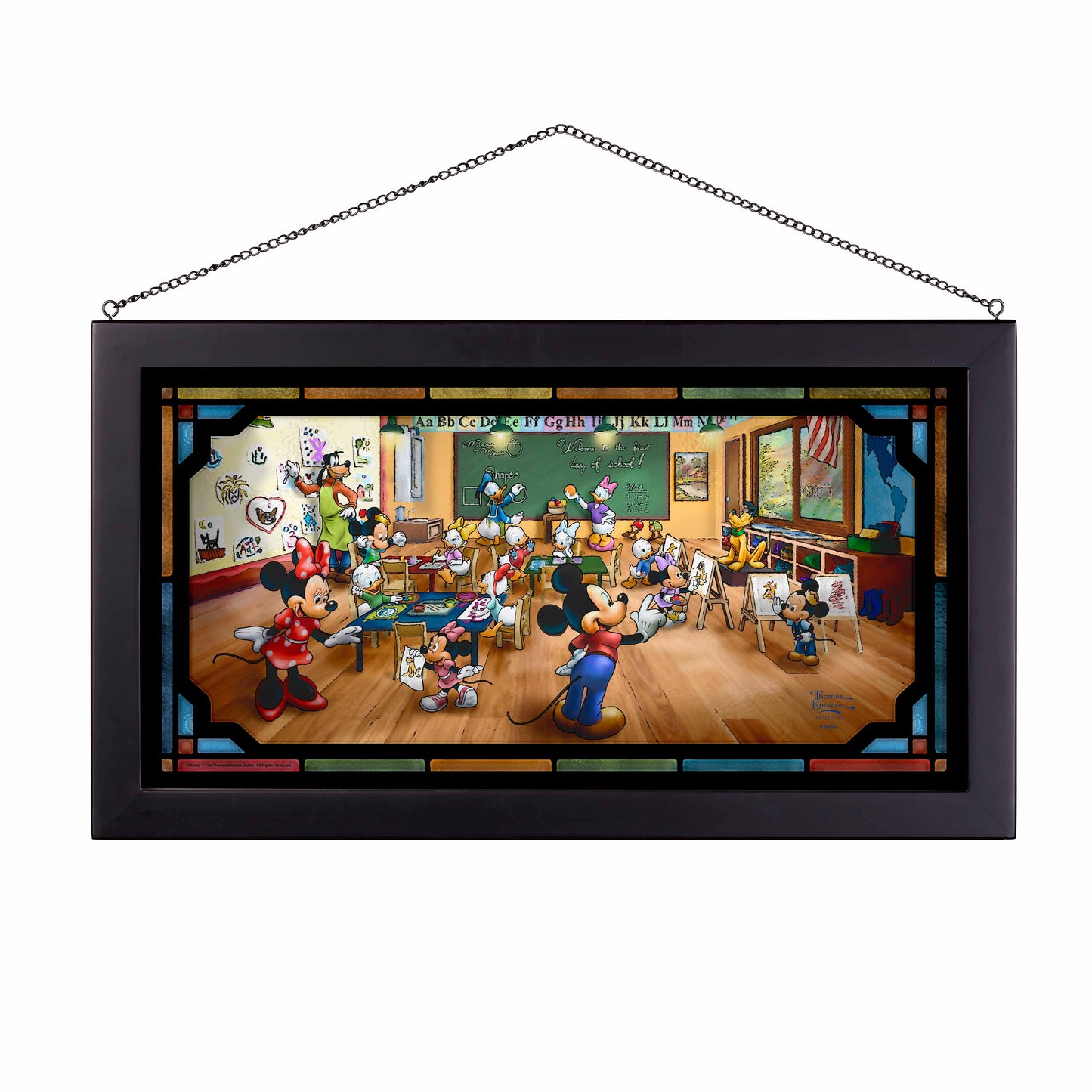 Disney Mickey and Minnie Schoolhouse - Stained Glass Art