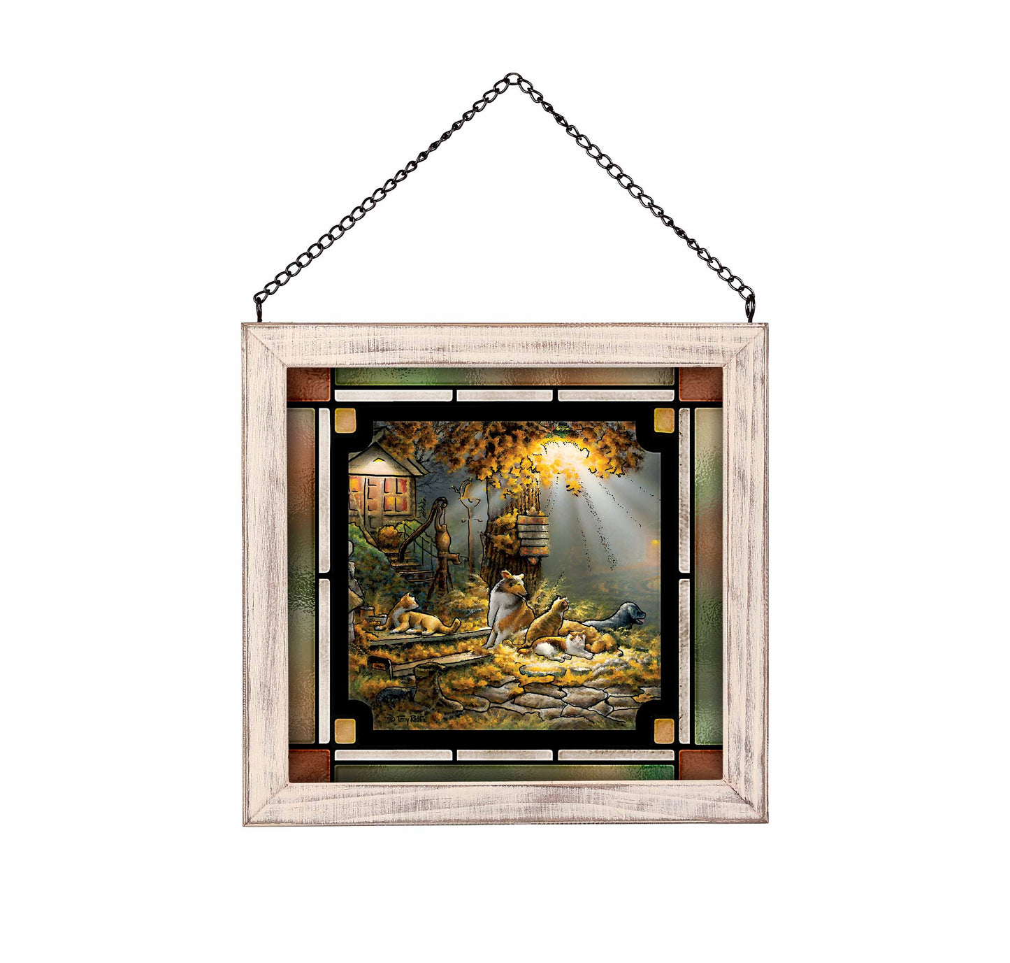 Our Friends - 9" x 9" Stained Glass Art