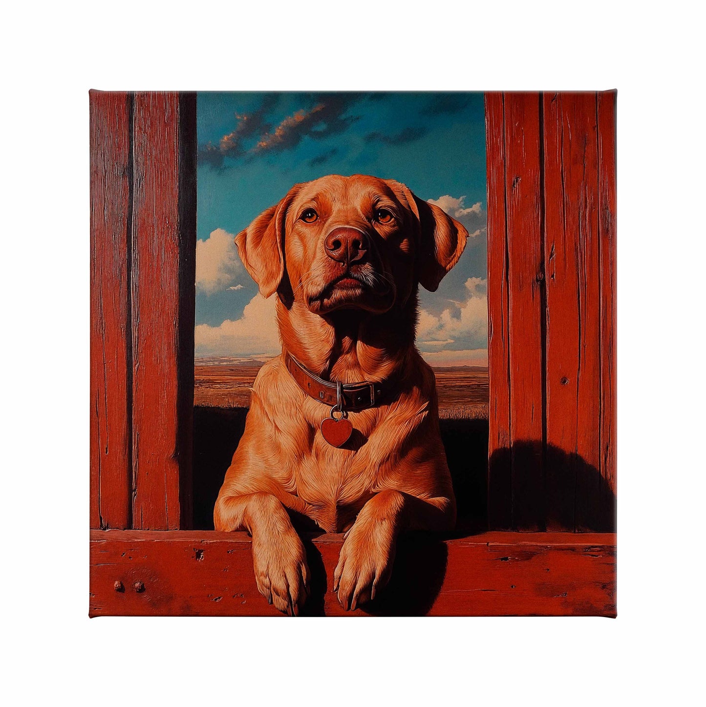 A portrait of a dog