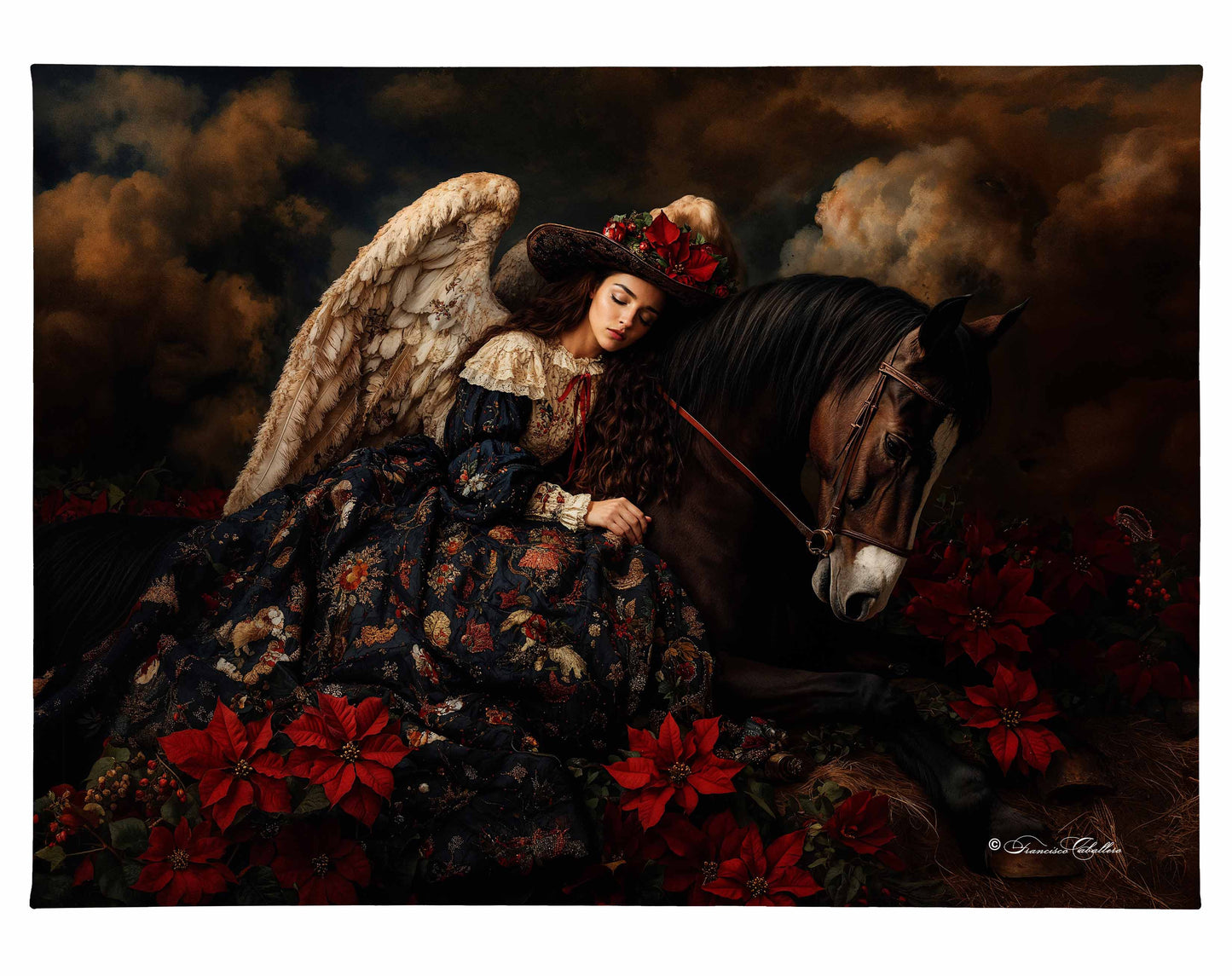 Lady of the Winter Garden - 13" x 18" Gallery Wrapped Canvas