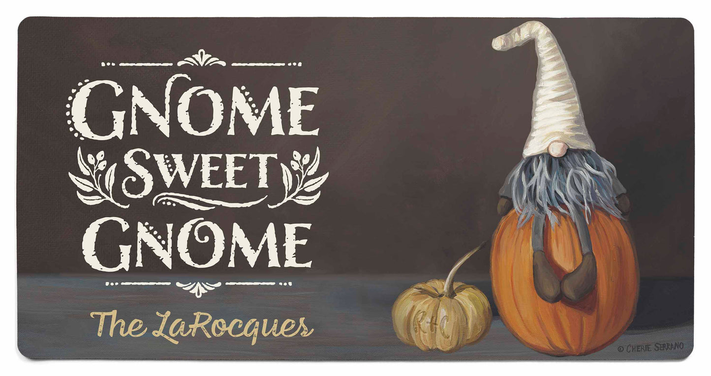 Gnome Sweet Gnome - 2' x 4' Personalized Floor Mat