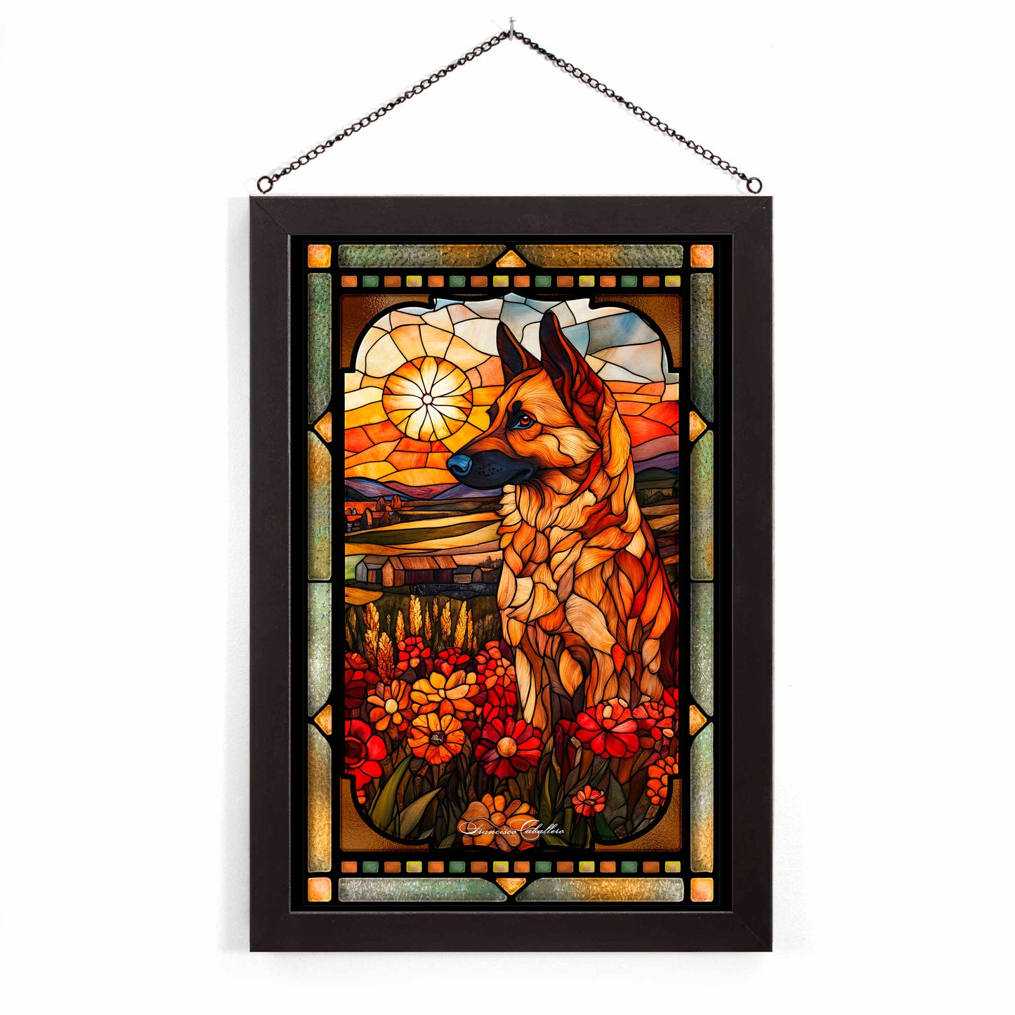 German Sheperd - Stained Glass Art