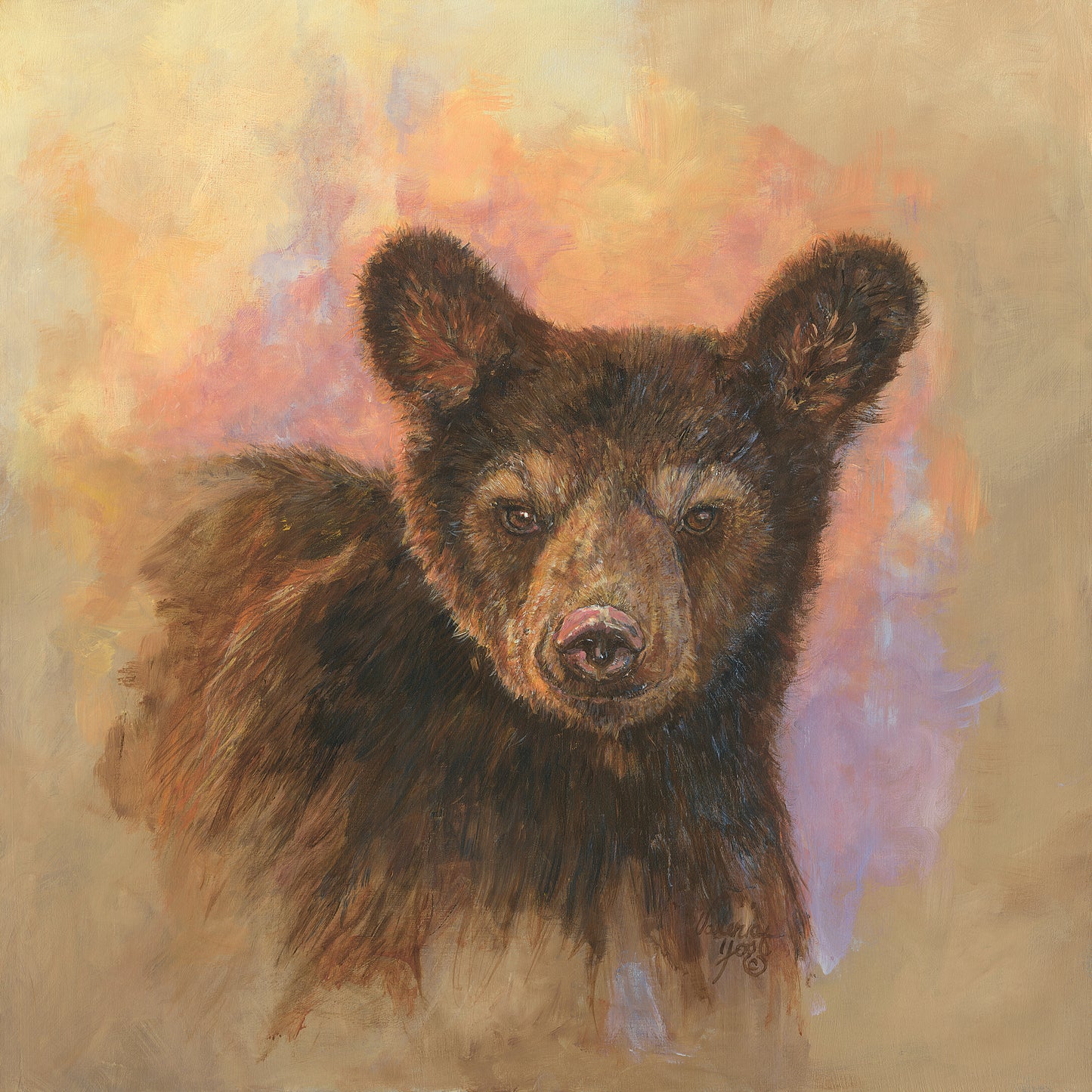 Berry Bear - 14" x 14" Original Study Acrylic on board 1/1