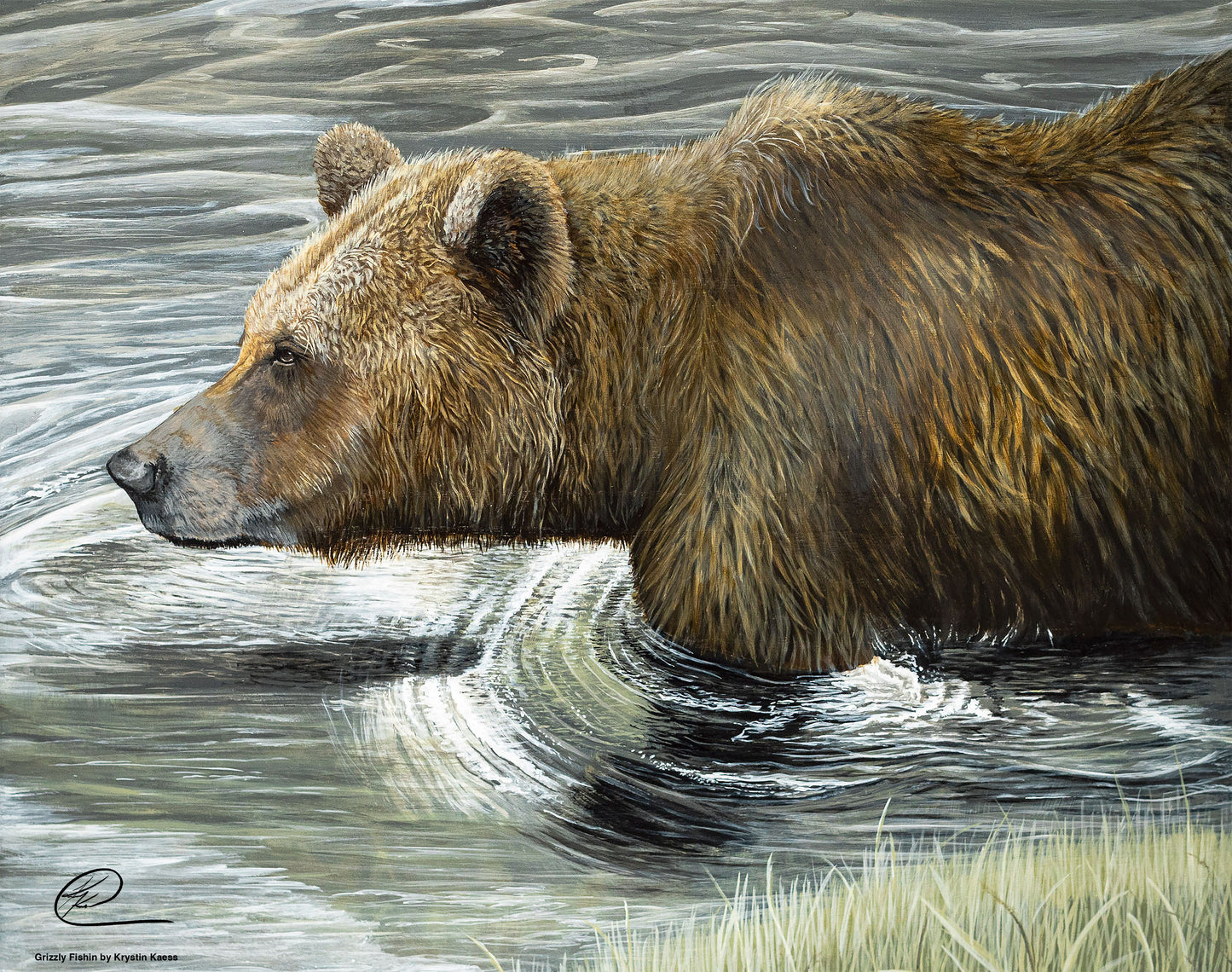 Grizzly Fishin - Art Prints