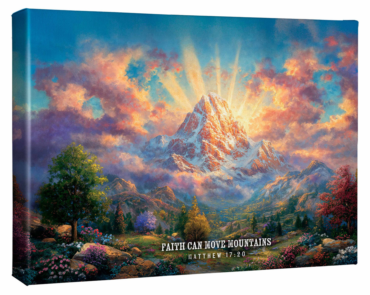 Faith Can Move Mountains - 13" x 18" Gallery Wrapped Canvas