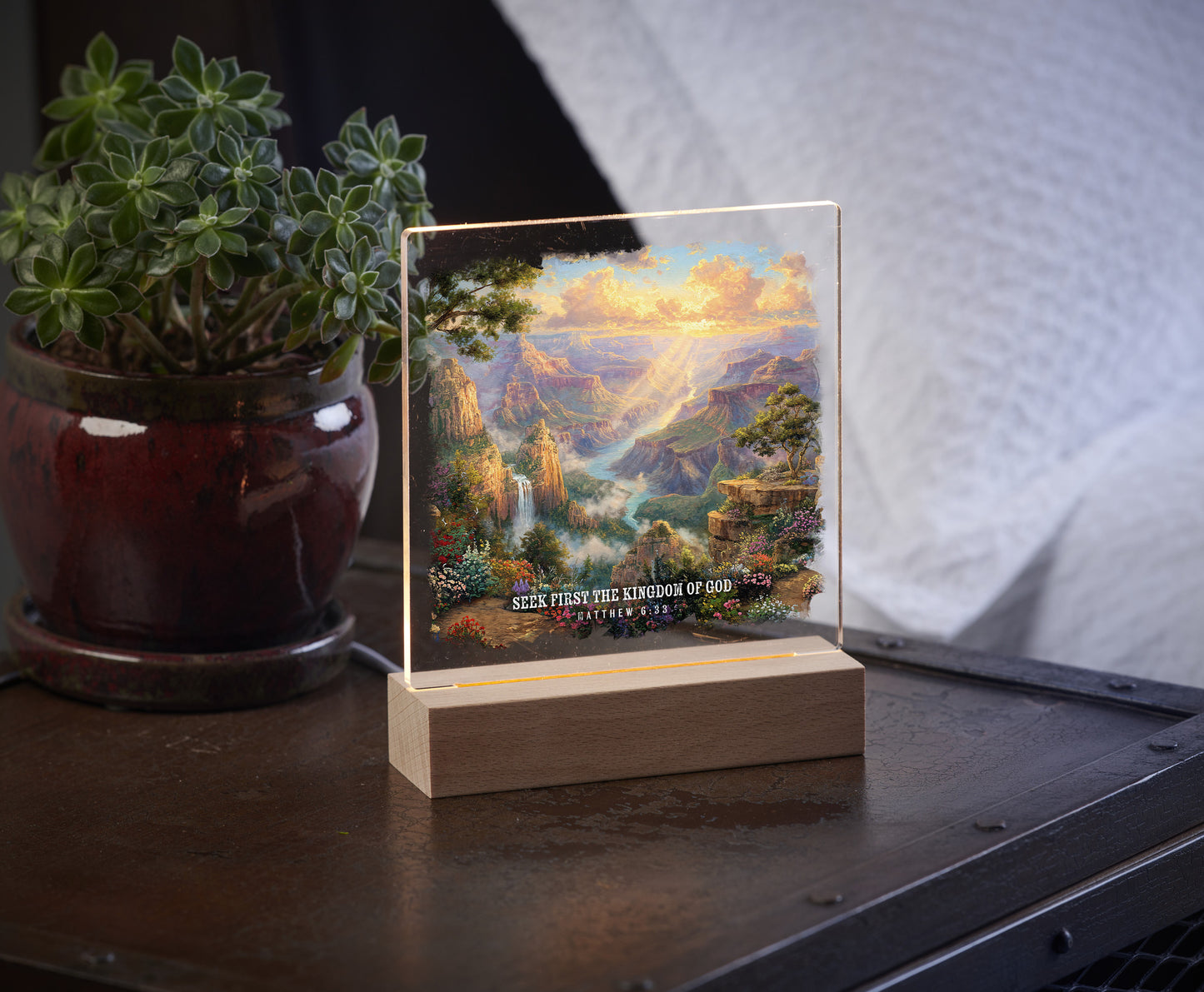Seek First the Kingdom of God - Acrylic Night Light
