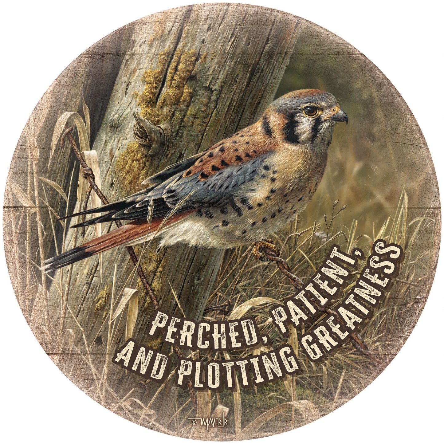 Patience is Rewarding - 21" Round Wood Sign