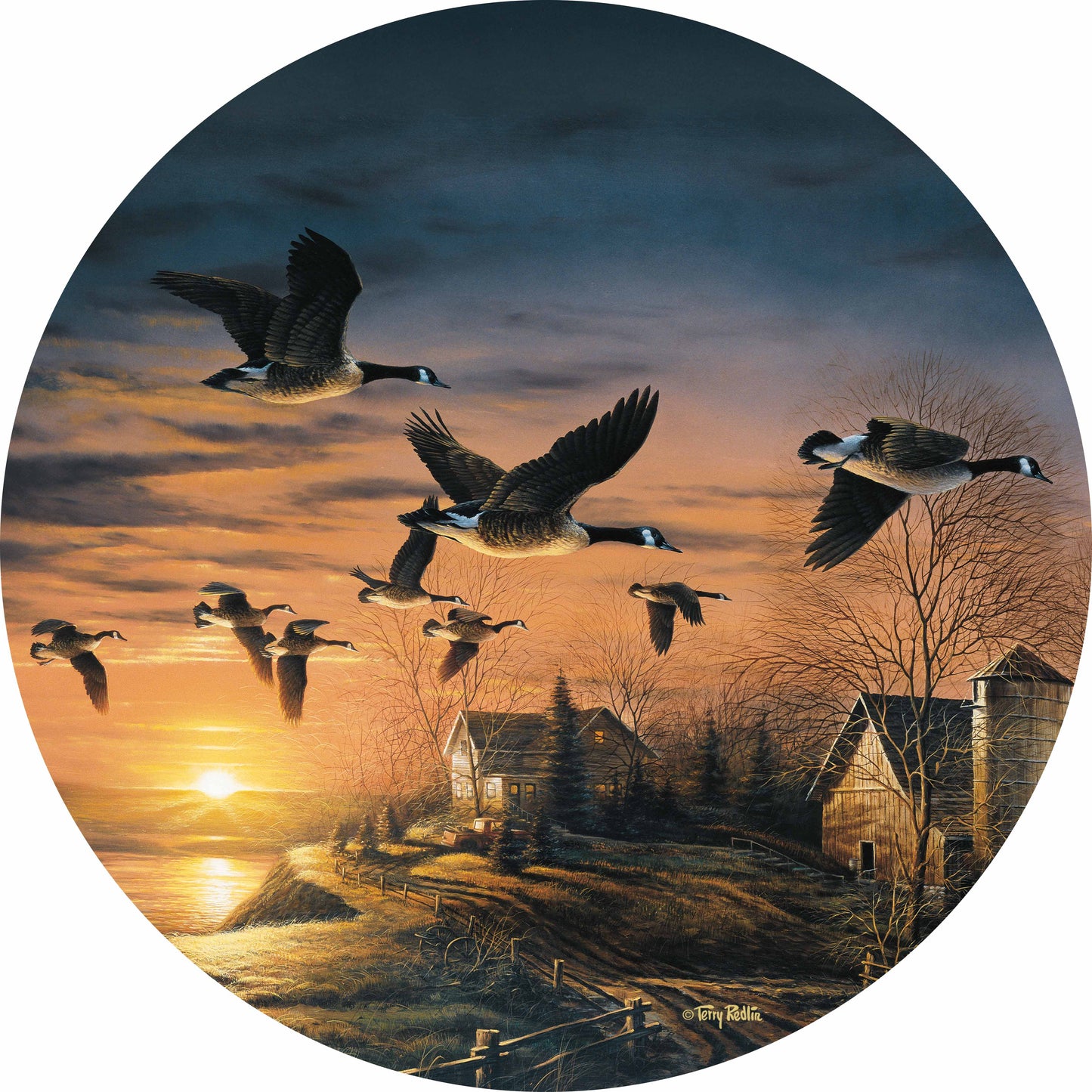 Sundown - Geese 18" Lazy Susan Turntable