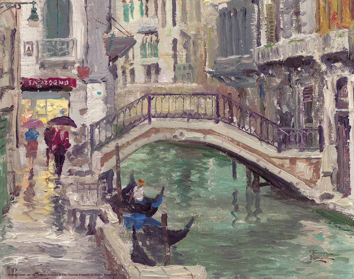 Painting of a bridge by the Venice Canal