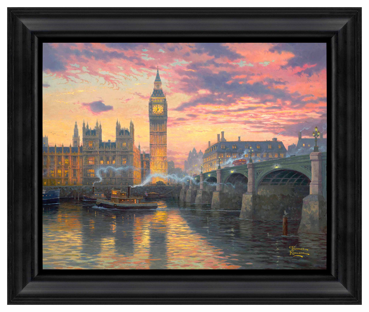 London - 16" x 20" Brushstroke Vignette