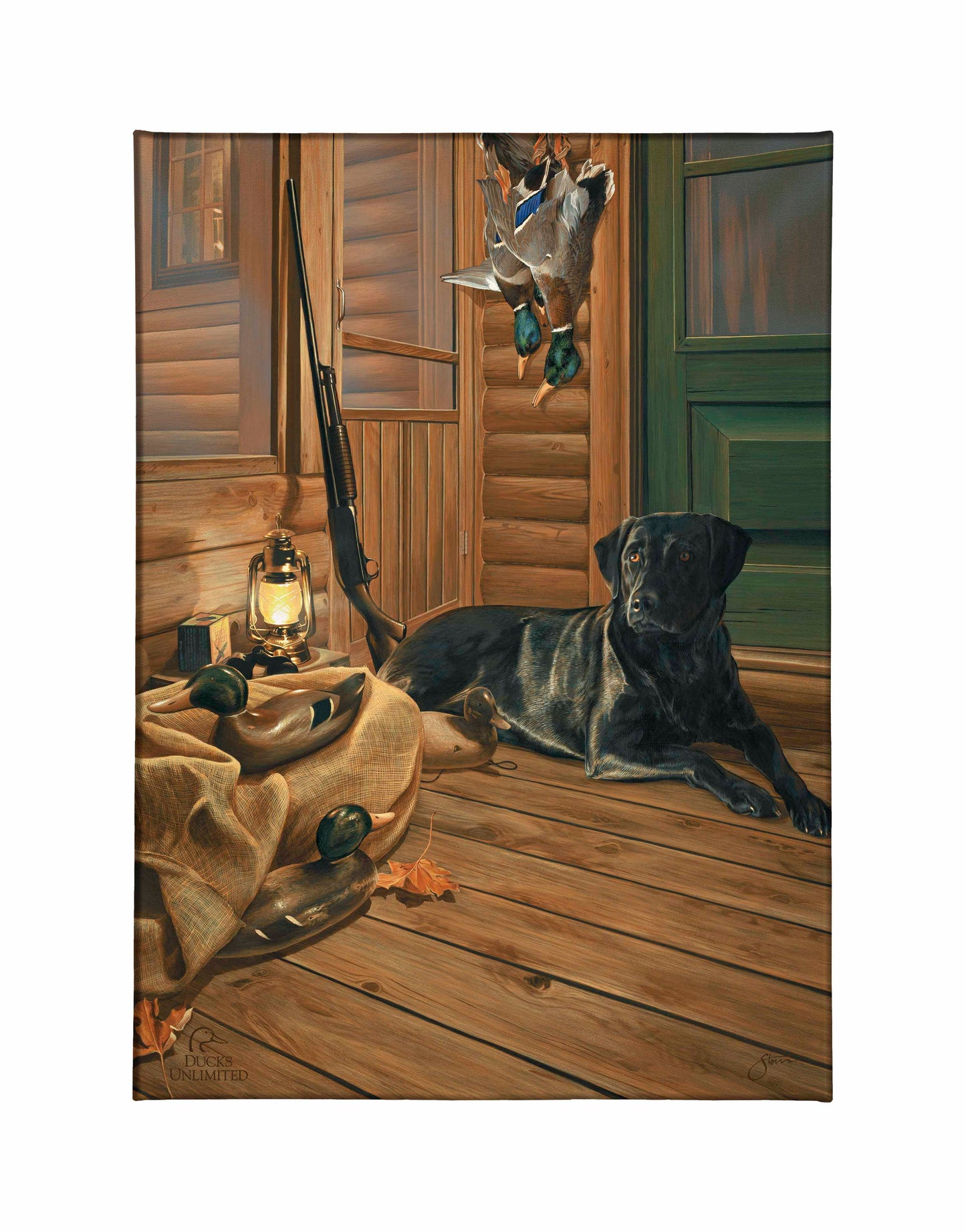 Bountiful Day - Black Lab Gallery Wrapped Canvas - Official Ducks Unlimited Art