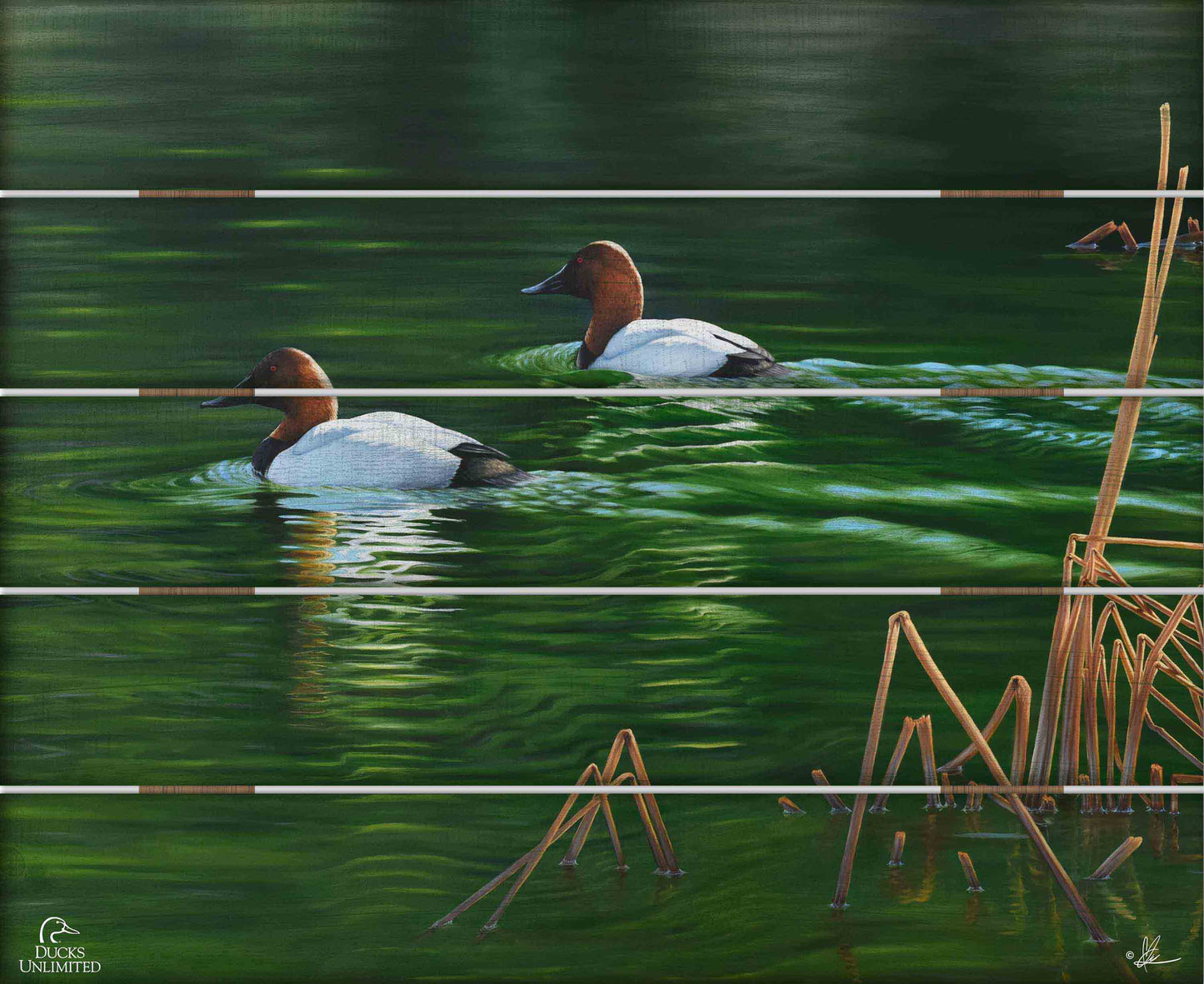 A Beautiful Day 18" x 22" Pallet Wall Art - Official Ducks Unlimited Art