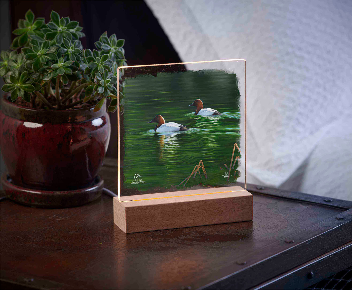 A Beautiful Day 6.37" x 6" Acrylic Night Light - Official Ducks Unlimited Art