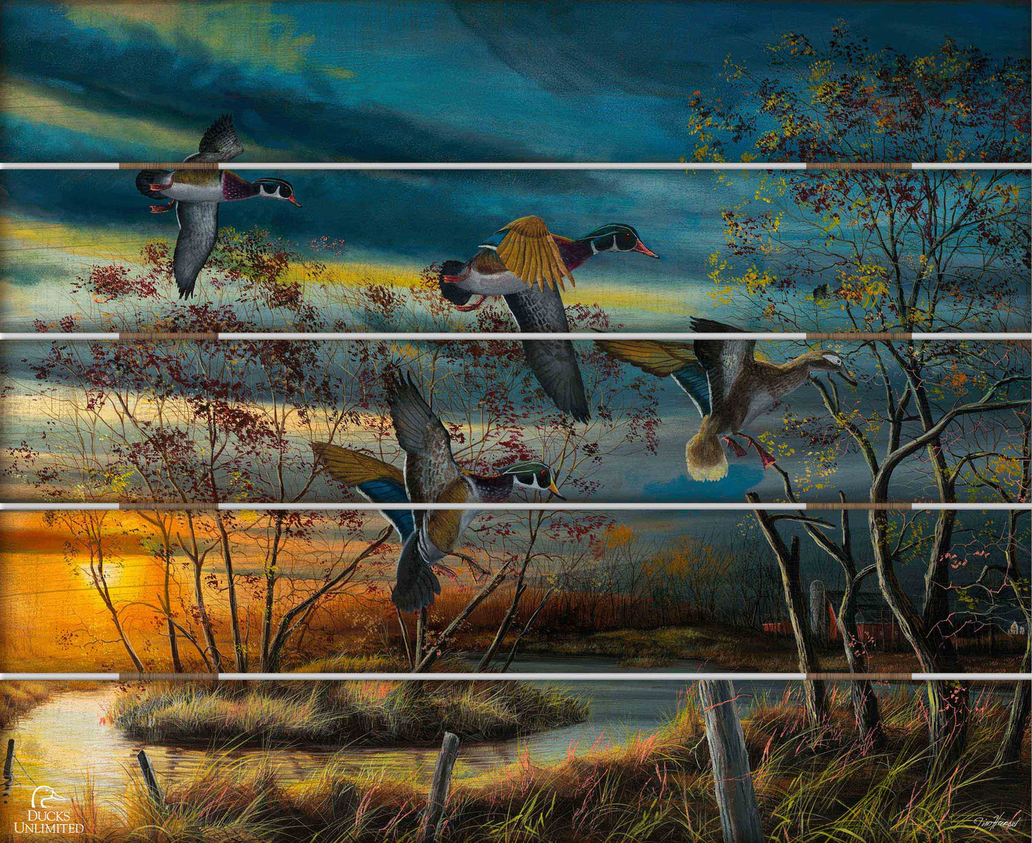Autumn Splendor 18" x 22" Pallet Wall Art - Official Ducks Unlimited