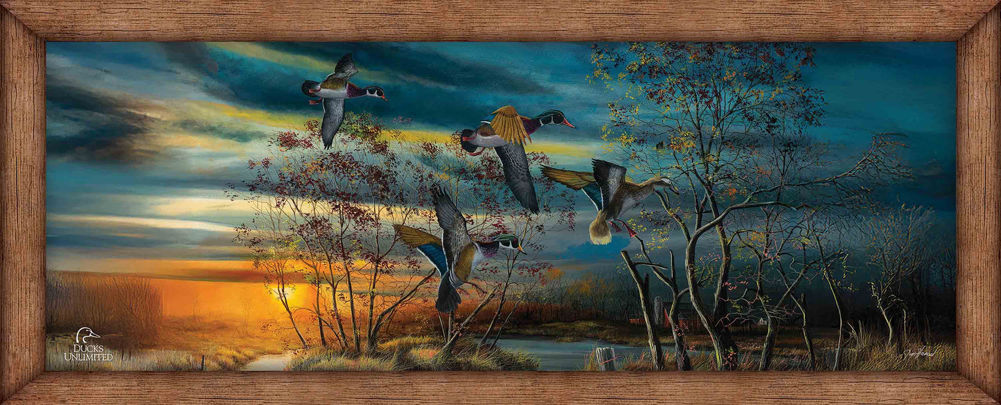 Autumn Splendor 12" x 30" Wood Sign - Official Ducks Unlimited