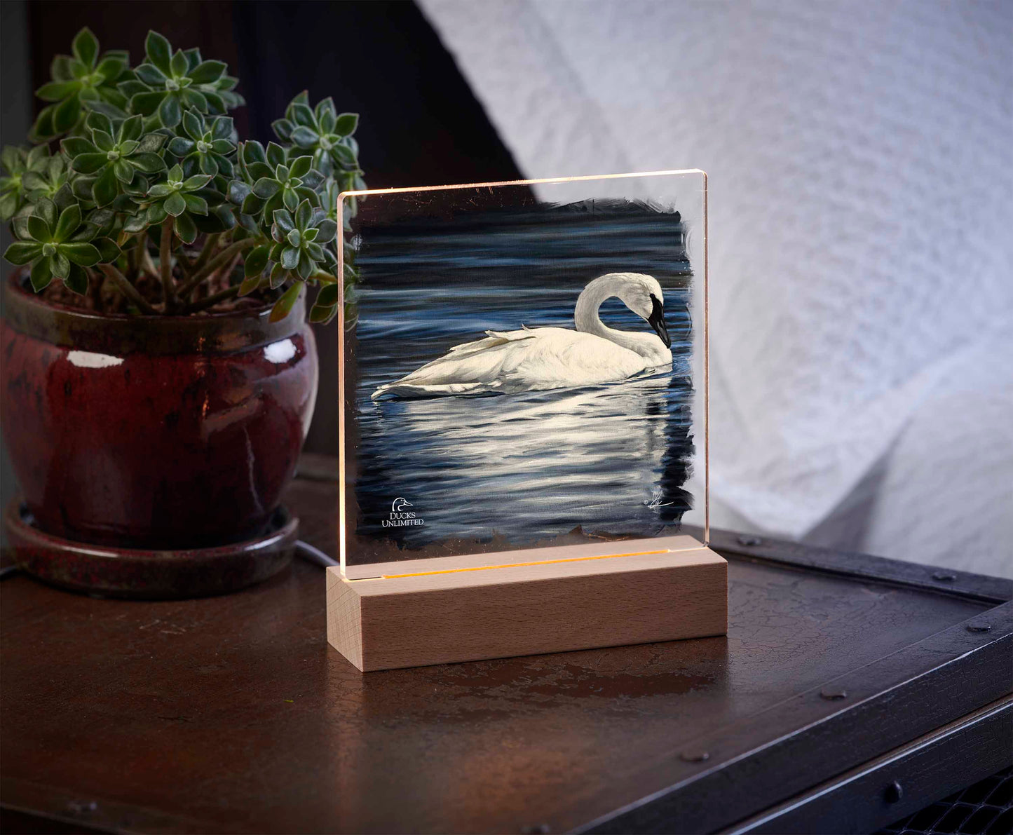 Beautiful 6.37" x 6" Acrylic Nightlight - Official Ducks Unlimited Art