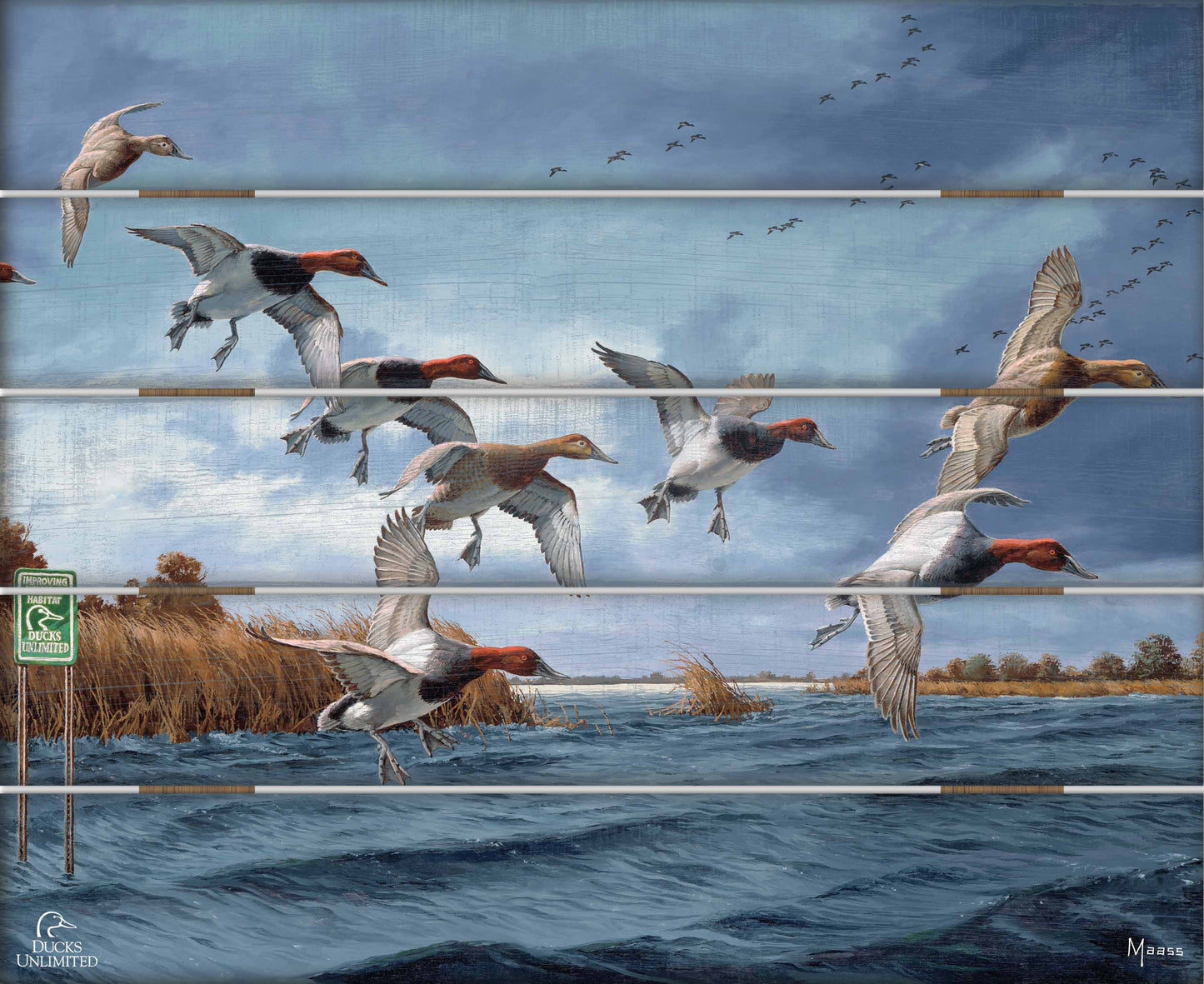 Fruits of Your Labor Canvasbacks 18" x 22" Pallet Wall Art - Official Ducks Unlimited Art