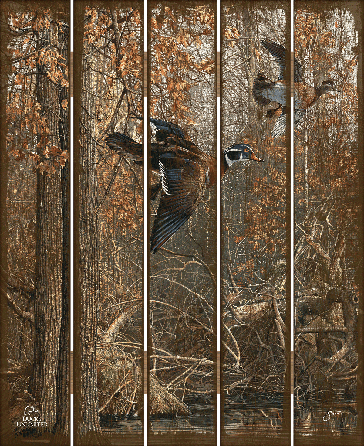 LaGrue Woodies 18" x 22" Pallet Wall Art - Official Ducks Unlimited Art