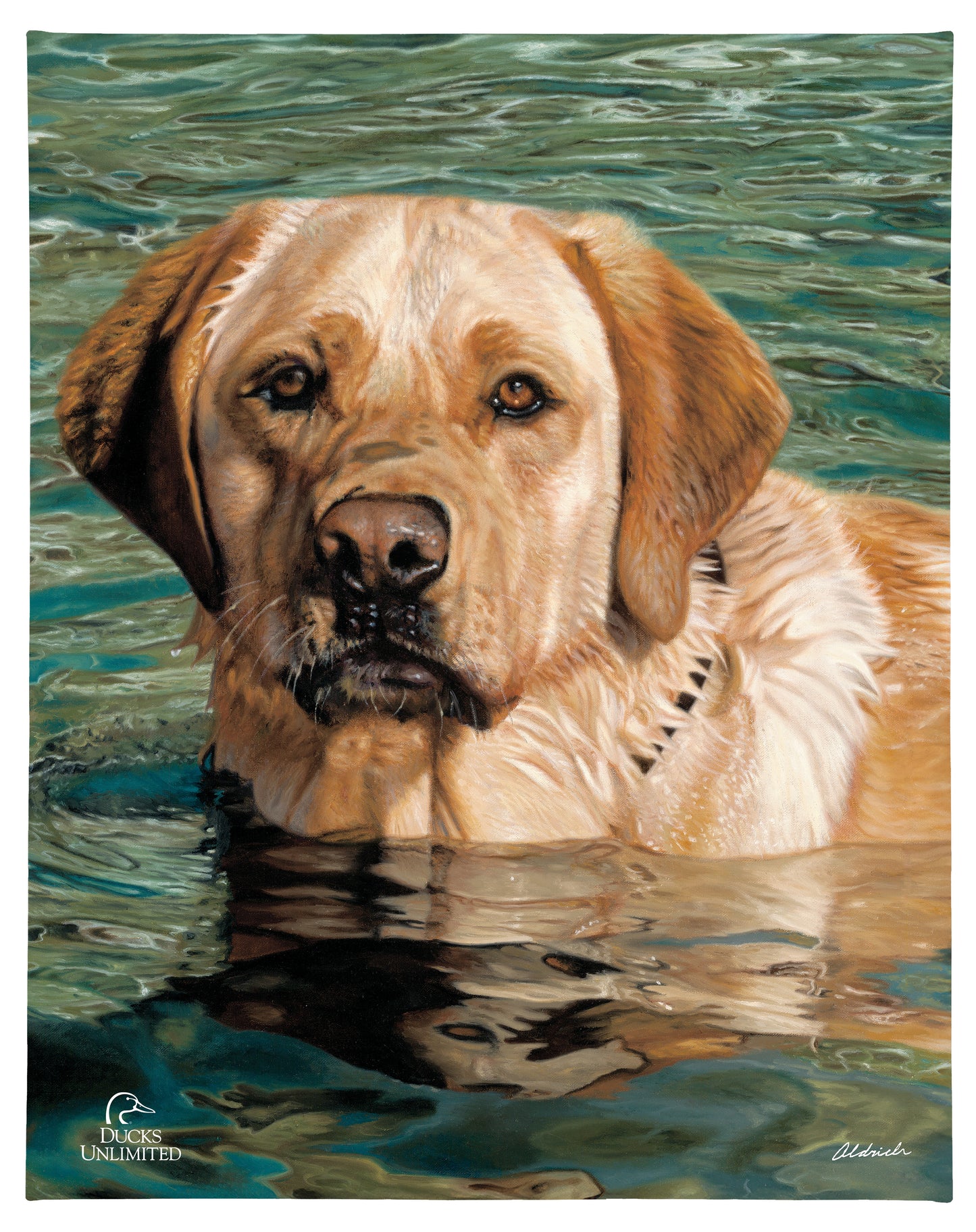On the Job Yellow Lab Gallery Wrapped Canvas - Official Ducks Unlimited Art