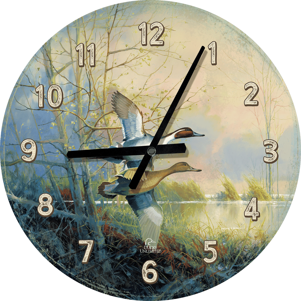 Pintails 21" Round Clock - Official Ducks Unlimited Art