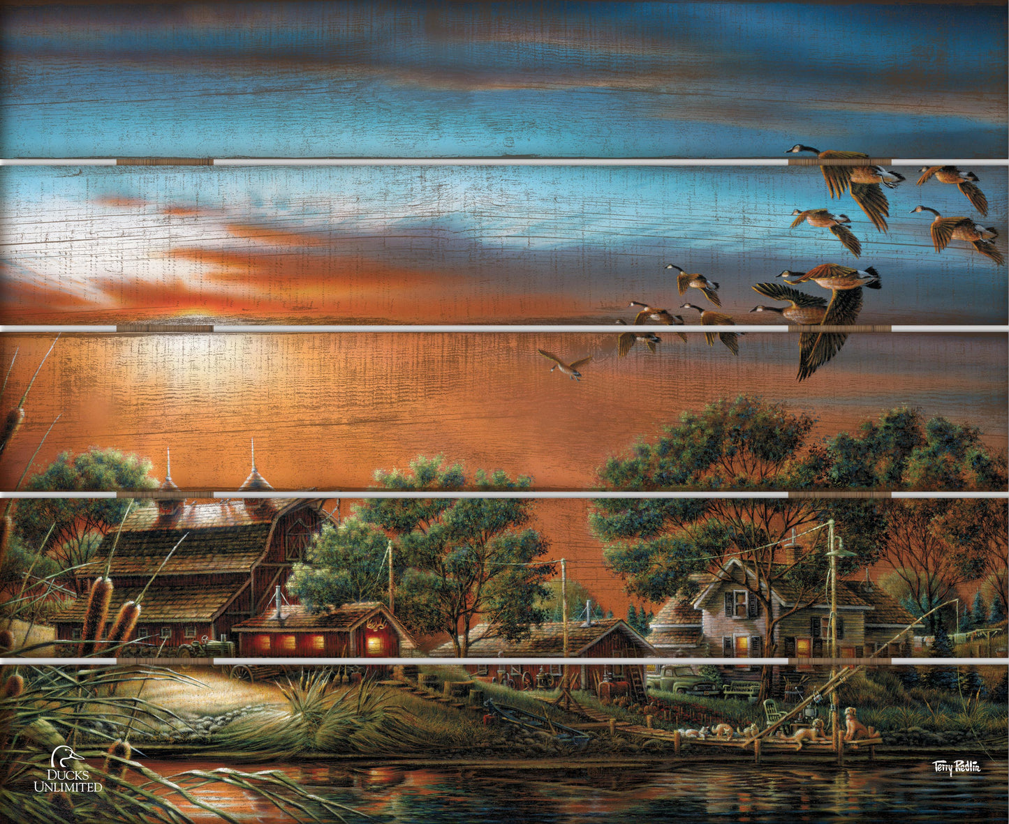 Lazy Afternoon 18" x 22" Pallet Wall Art - Official Ducks Unlimited Art
